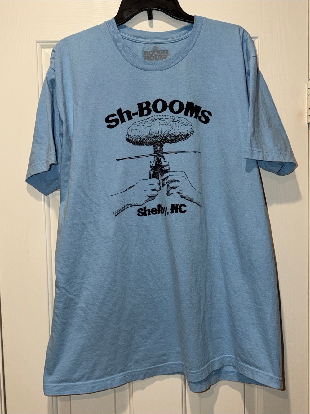 Sh-Booms Shelby NC Eastbound and Down Kenny Powers Rough House Blue Men’s Shirt